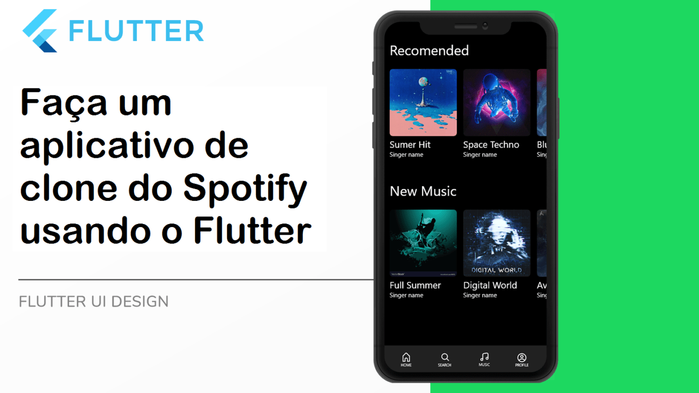 Faça um aplicativo de clone do Spotify usando o Flutter