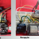 Receptor transmissor ESP32 e LoRa SX1278/76 com OLED