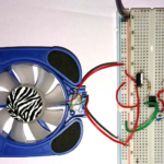 Ventilador DC com temperatura controlada usando termistor